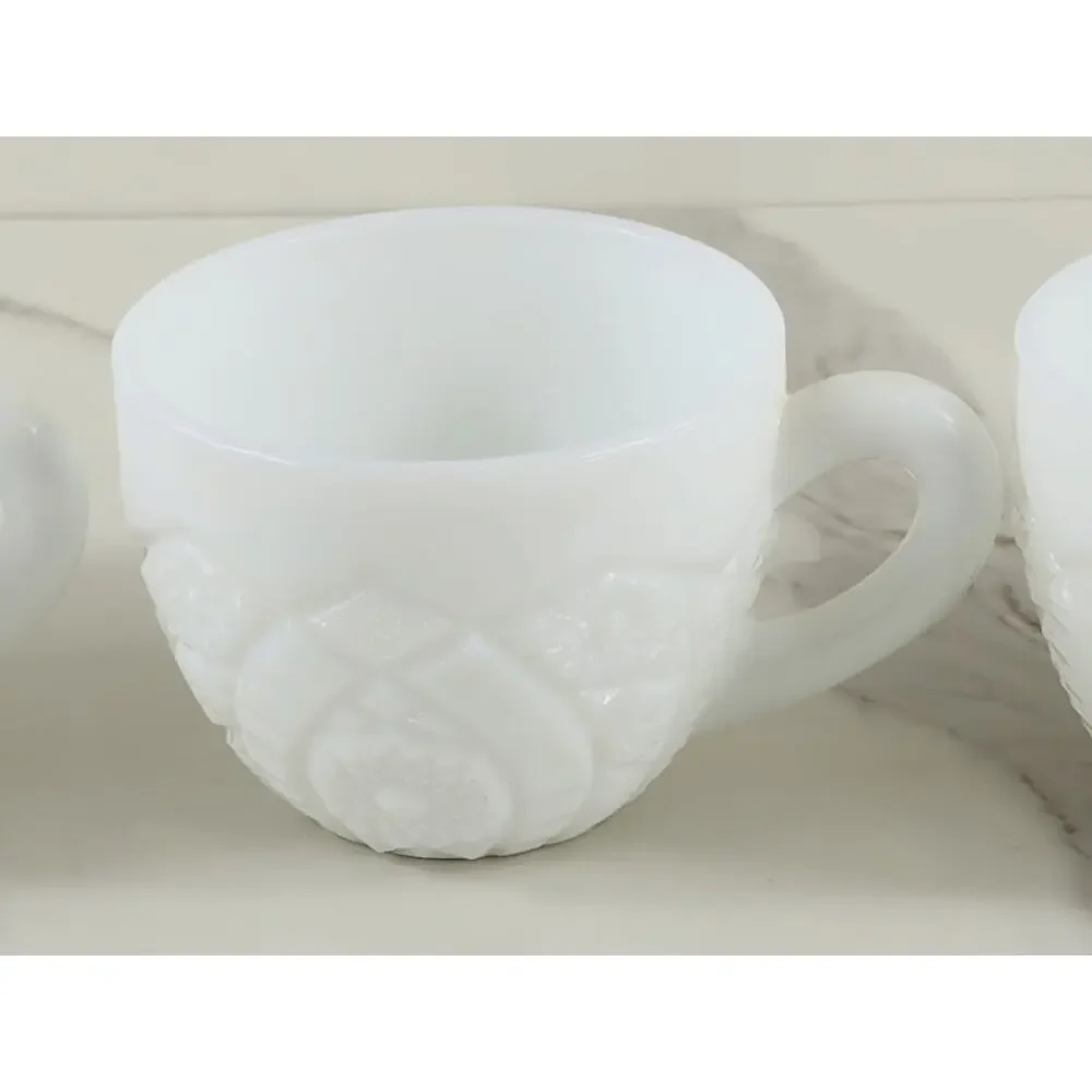 The Concord Milk Glass Punch Mug Cups 2 3/4